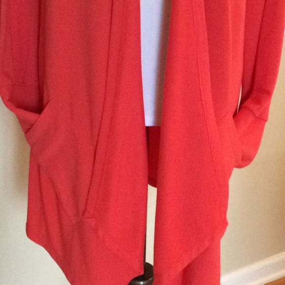 Cable & Gauge orange red knit hooded jacket - Picture 3 of 14